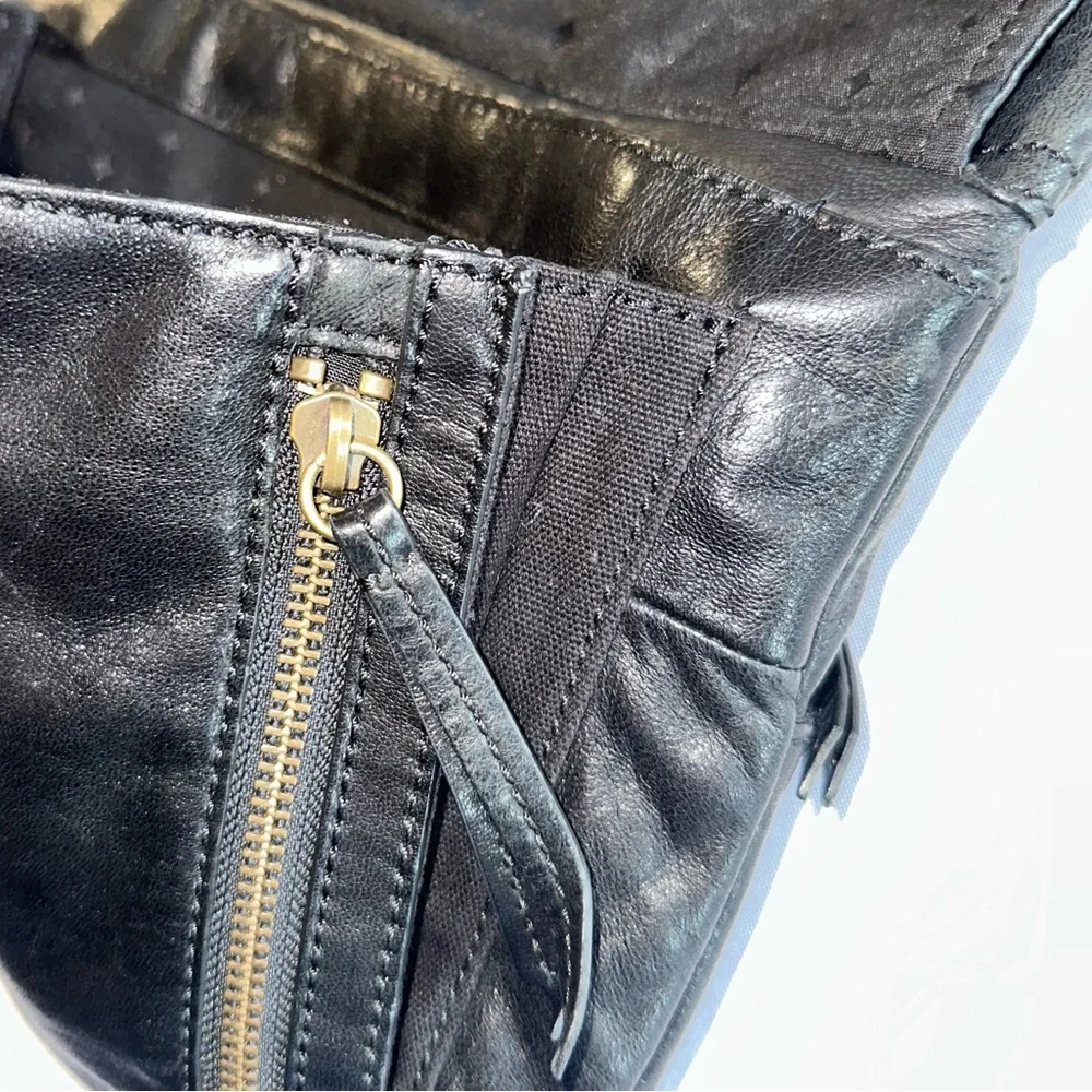 Fossil • Black Lamb Leather Stanton Crossbody Multi-Pocket Adjustable Versatile - Picture 4 of 16